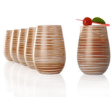 Stölzle Twister joogiklaasid valge/pronks