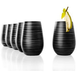 Stölzle Twister joogiklaasid must/hõbe